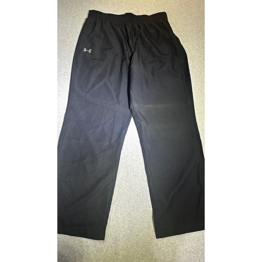 Under Armour Mens Black Mesh Lined Athletic Training Track Pants SKU 0055